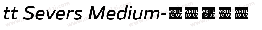 tt Severs Medium字体转换
